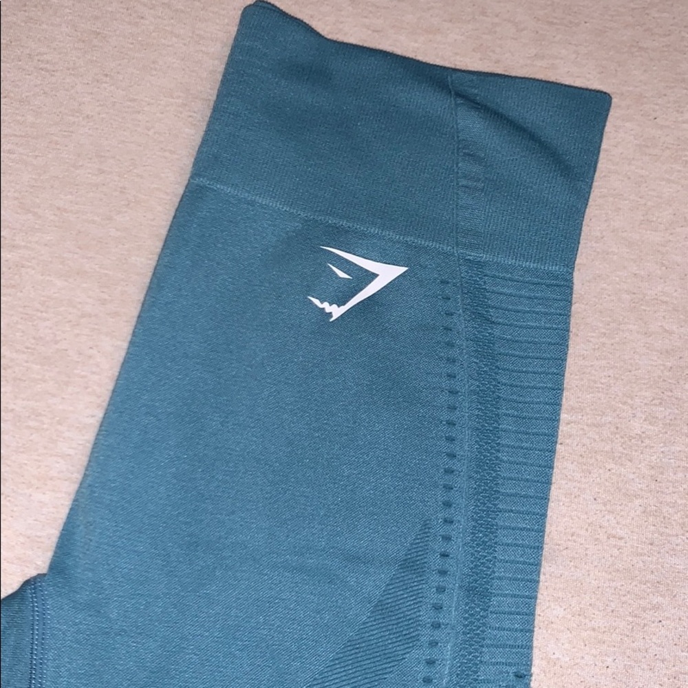 GYMSHARK Flawless Knit Tights- Sea Blue